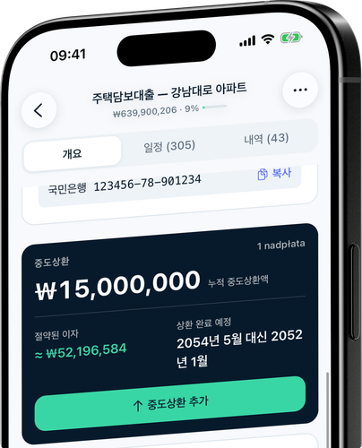은행식 전략에 따른 중도상환 - 그리고 눈에 보이는 절감 효과